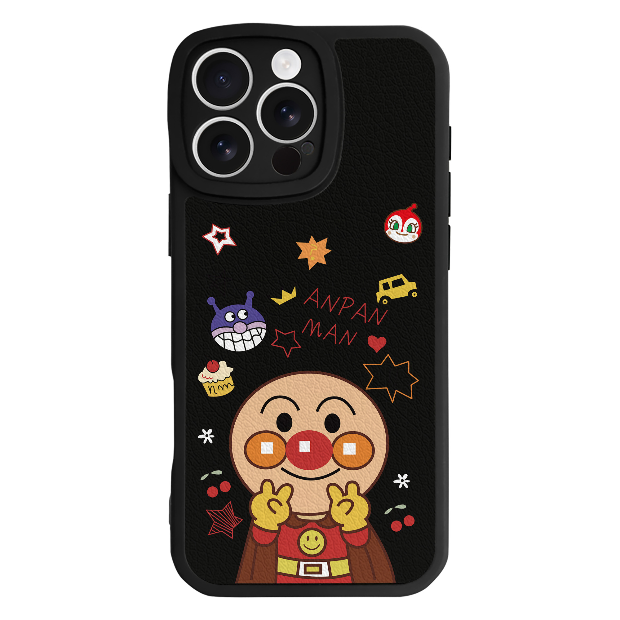 （画像用） アンパンマン Anpanman 【iPhone 16シリーズ対応】シリコンスマホケース（レザー調） 材質：シリコン